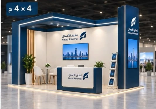 نموذج ثلاثي الأبعاد لجناح بمساحة 4×4 م